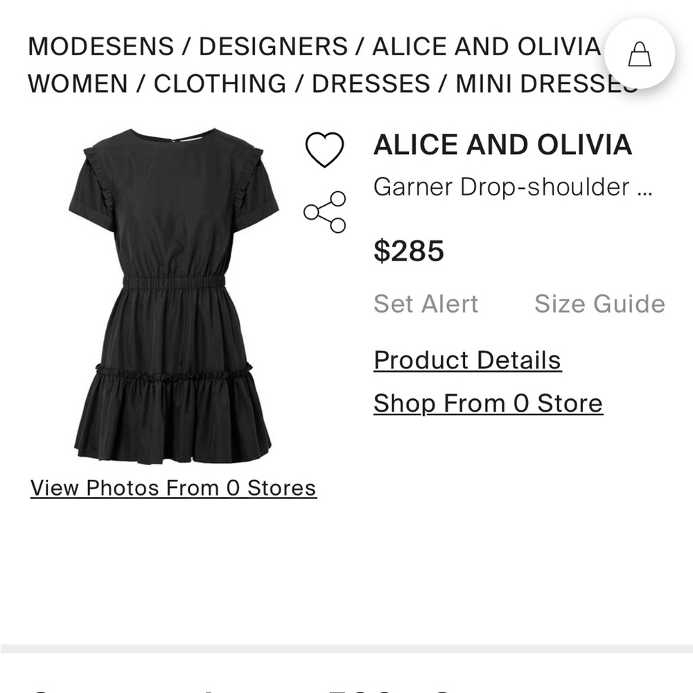 Alice and Olivia black dress